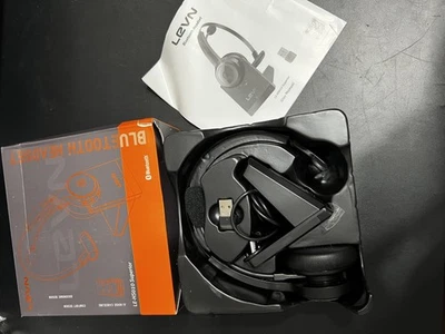 Levn Bluetooth Headset Black LE-HS010 Superior AI Noise Cancelling USB Mic PC