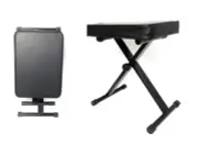 Haze Portable Piano Stool Height Adjustable Keyboard Seat X-Style Bench- XC