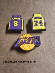 Croc Charms Basketball Kobe Bryant 3 pieces USA SELLER