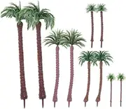 10 Pcs Landscape Model Tree Sand Table Model Accessories Artificial Palm Trees Miniature Model Tree Palm Tree Cake Decor Tree Figures Palm 3D Palm Tree Decor Mini Palm Decor Green