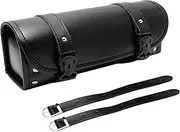 zolyet Motorcycle Tool Bag, Universal PU Cycle Bag dlebag with Adjustable Straps, Handlebar Bag Storage Tool Bag Replaceme for H (Black) Black