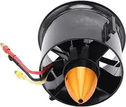 Ducted Fan with Motor, 70mm 6 Blades EDF with 4S RC Brushless Motor, QF2822 3000KV Balance Tested, 3.3x3.9in Aluminum Alloy Powerful Ducted Fan for Motor Model