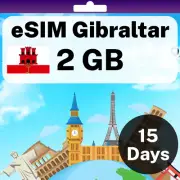 eSIM Gibraltar - 2 GB - 15 Days - Travel eSIM | QR code activation