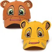 [FYDZBSL] Lion King Cartoon Baseball Cap, Pack of 2, Adjustable Cotton Sun Hat, Cartoon Baseball Caps, Children, School, Sports, Sun Protection Cap, Suitable for Boys and Girls 2-8 Years, multicoloured, 8 Jahre