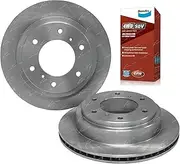 Rear Brake Rotors & Bendix 4WD Brake Pads for Mitsubishi Pajero NM NP NS V6 4cyl 3.5L 2.8L 3.2L 3.8L 6G74-S4 4M40T 4M41T 6G75-S4 Mivec 2000 2001 2002 2003 2004 2005 2006 2007 2008