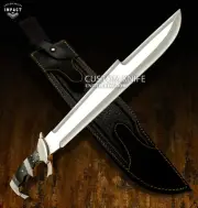 IMPACT CUTLERY 1-OF-A-KIND CUSTOM FULL TANG PREDATOR SUB-HILT BOWIE KNIFE