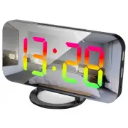 RGB Digital Alarm Clock for Bedroom, 6.5 Inch HD & Mirror Display with 44335