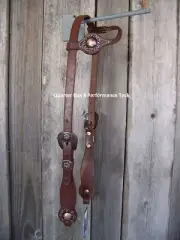 Headstall - Oiled Cowboy Culture Flower Buckle w/Copper Berry Concho