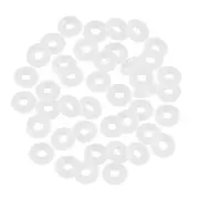 80Pcs Silicone Spacer Beads Rubber Stopper Rings Flat Round Shape Bead