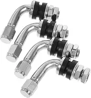 Tire Valve Extensions Kit 4pcs 90° Bend Valve Stem Extenders for Motorcycles and Bikes