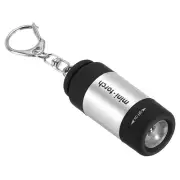 2.1" Mini Rechargeable LED Keychain Flashlight USB Charging Silver