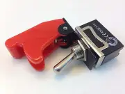 ON/OFF DPST 4P TOGGLE SWITCH SCREW TERM w/COVER RED 20A 125VAC #661804/665015
