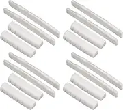 Mellisso 8 Sets of 16Pcs 6 String Acoustic Guitar Bone Bridge Saddle and Nut Made of Real Bone