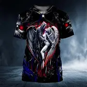 Men's Graphic Skulls T Shirt Tee Short Sleeve T shirt 3D Print Crew Neck Shirt Vintage Fashion Designer Outdoor Casual Daily 1 2 3 Spring Summer Clothing Appa
