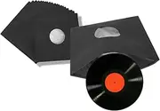 20Pcs Record Covers Record Outer Sleeves, 12 Inch LP Record Jackets with Center Hole, 350gsm Cardboard Record Sleeves (Black)