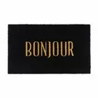 Gift Company Doormat Bonjour, Door Mat, Coir, Vinyl Back, Black, 45 x 75 cm