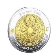 Lucky Tarot Coin, Sun Moon Constellation Coin, Challenge Coin, Convenient Size, Lucky Symbolism, 30 Mm, for Birthdays, Holidays, Spiritual Milestones
