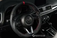 在飛比找樂天市場購物網優惠-[細活方向盤] 全牛皮紅環款 Mazda3 CX3 CX5 