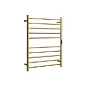 Hotwire Heated Towel Rail - Round Bar (H900mmxW700mm) with Timer - Gold