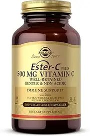 Solgar - Ester-C Plus 500 mg Vitamin C Vegetable Capsules (Ester-C Ascorbate Complex) 100 Count
