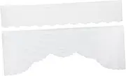 MUSISALY Sheer and Valance Kitchen Curtains Floral Embroidery Design White Semi Transparent for Home Decoration
