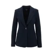 [EMPORIO ARMANI] EMPORIO ARMANI Jacquard jersey ICON jacket Woman 40 40 Blue