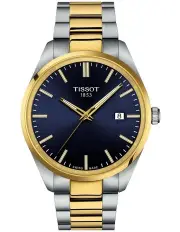 [Tissot] PR 100 40mm T1504102204100 Watch in Blue/Yellow Gold