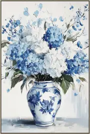 By Dezign - Hydrangeas In Vase I - Canvases