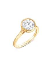 Bloomingdale's Fine Collection Certified Lab Grown Diamond Bezel Engagement Ring in 18K Yellow Gold, 2.0 ct. t. w.