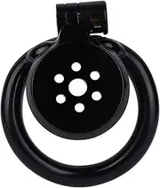 Lightweight Flat Chastity Lock Porous Breathable Male Penis Bondage Chastity Cage Sex Toys Cock Lock Cage With 4 Rings Set Beginner Cage To Prevent Erection