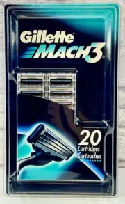 *BRAND NEW* Vintage 2001 Gillette Mach 3 Razor Blade Cartridges 20 Pack Refill
