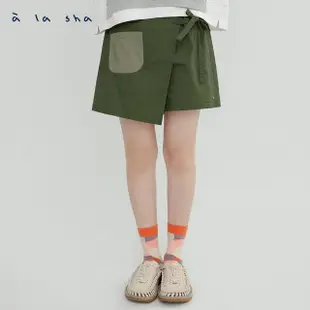 【a la sha】蝴蝶結造型短褲裙