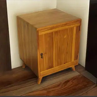 【吉迪市柚木家具】柚木單門右開邊櫃 RPNA018CR(收納櫃 木櫃 櫃子 置物櫃 床頭櫃)