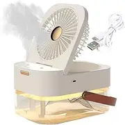 iDeer Life Mist Fan Portable Mini Personal Evaporative Air Cooler rechargeable (White)