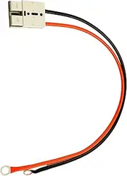 50A 600V 10AWG Anderson Plug Connector Battery Cable with O Ring terminals, 50CM Qucik Connect Wire and Waterproof Connectors for Golf Carts, Forklifts, and Electric Vehicles (50CM)