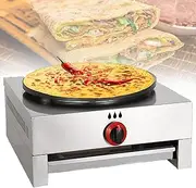 Roti Maker Machine, 15.7-in Commercial Chapati Maker Machine, Methane Gas Spring Roll Maker, Non-Stick Tortilla Maker, Ideal for Business, Get-Togethers, Egg Pancakes, Hot Dogs
