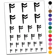 Norse Viking Dwarven Rune Letter O Temporary Tattoo Water Resistant Set