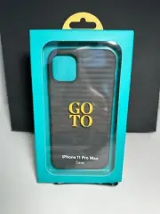 GO TO iPhone 11 Pro Max Cell Phone Case Cover Black Silicone Rubber