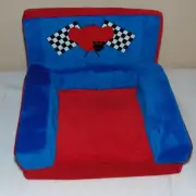Build A Bear Racing Car Theme Chair - Fold Out Bed Plush Accessory ... NWOT