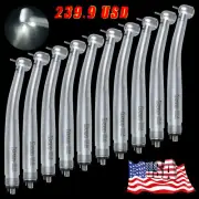 10* NSK Style Dental Pieza mano LED de alta velocidad 3 Spray 4 Hole Handpieces