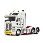 Drake 1:50 Scale Kenworth K200 2.3M Cabin Truck White With Red Chassis Model Toy