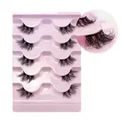 Nevenka Half Lashes Natural Looking Cat Eye Fluffy 3D Curly False Eyelashes-37