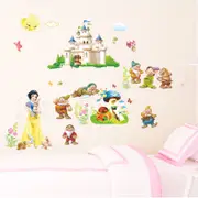 Wall Stickers Disney Princess Snow White Seven Dwarfs Removable Kids Room Decal