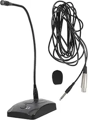 HONITANO Wired Gooseneck Conference Microphone Tabletop Mic High Sensitivity Condenser for Meetings Live Broadcasts Voice Chats Cable Flexible Design Audio