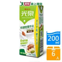 在飛比找ETMall東森購物網優惠-光泉珍穀堅果牛乳200MLx6【愛買】