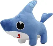 Whrigud Large Shark Dog Stuffed Animal Plush Toy Kawaii Shark Puppy Plushie Doll (Blue)