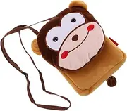 [SUPVOX] Cute Monkey Decor Shoulder Bag Easy-clean Mini Crossbody Purse for Boys and Girls