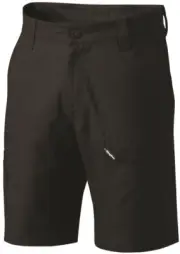 KingGee MEN'S WORK COOL SHORTS Size-97R Cotton Ripstop, Angled Pocket BLACK