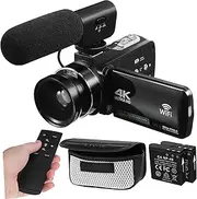 jojofuny Digital Video Camera Video Recording Camera Digital Vlogging Camera Video Inspection Camera Plastic Black