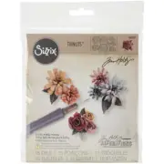 Sizzix Thinlits Die Set - Tiny Tattered Florals w/Quilling Tool 15Pc, 660227 Des